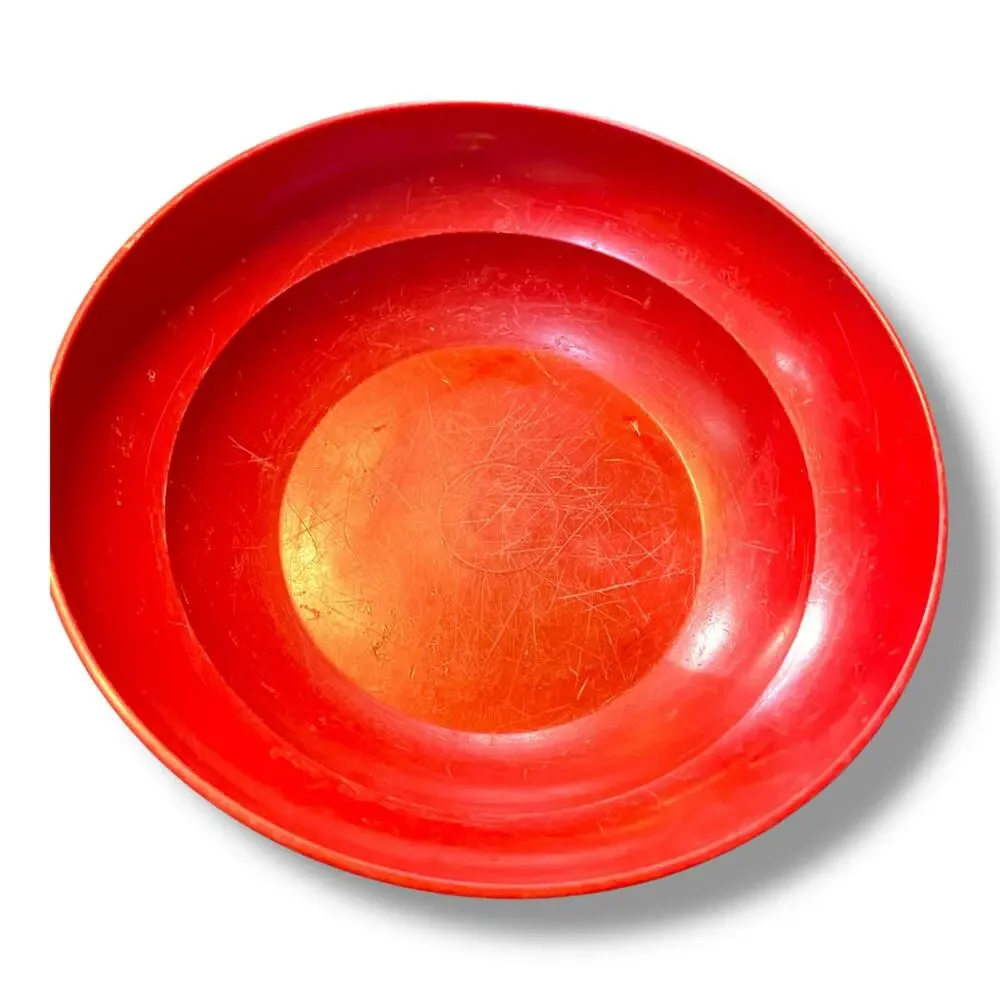 Tupperware Retro Amber Orange Bowls & Cups Set 1348 155 Kitchen Picnic Vintage